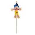 Spaventapasseri decorativo da giardino con cappello blu e camicia rossa a scacchi - Stile Cappello Blu (A)