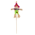 Spaventapasseri decorativo rosa con salopette verde per decorazione del ringraziamento - Stile Cappello Rosa (B)