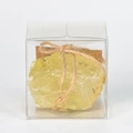 Campione minerale di cristallo giallo naturale in scatola regalo con corda di canapa - Citrino - Scatola Trasparente