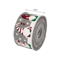 Nastro natalizio da 5cm con gnomi e fiocchi di neve per decorazioni di festa - Grigio