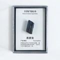 Campione minerale di tormalina nera naturale in scatola da esposizione acrilica - Tormalina Nera - Scatola Professionale