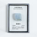 Campione minerale di cianite naturale svizzera con strisce blu in scatola nera - Cianite - Scatola Professionale