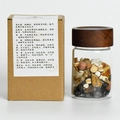 Natural crystal stones and herbal medicine set with glass jar in a paper box - Earth Element Wishing Bottle