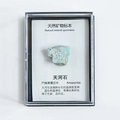 Campione minerale di amazzonite in una scatola da esposizione nera quadrata - Amazonite - Scatola Professionale