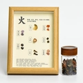 Natural crystal fire element frame set with red agate stones and dried herbs - Fire Element Set (Frame + Bottle)