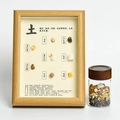 Natural crystal earth element wooden frame with yellow quartz and herbal specimens - Earth Element Set (Frame + Bottle)