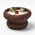 Scented soy candle in brown lava stone jar with crystals and Sagittarius wood wick - Sagittarius