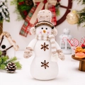 Europäische kreative Weihnachts-Schneemann-Figur mit Strickmütze und Schal-Dekor - Europäischer Stil Schneemann Puppe