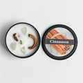Aromatic cinnamon soy candle in black tin with real crystals and cinnamon sticks - Cinnamon