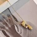 Prachtige gouden ananas hanger ketting met fonkelende kristallen voor vrouwen - Goud