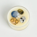 Soy wax scented candle with Cancer zodiac sign and natural healing stones - Cancer