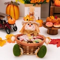 Lindo cesto de dulces de espantapájaros para decoración de Acción de Gracias con bandeja - Estilo Espantapájaros Masculino
