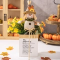 Harvest boy scarecrow doll insert with sunflowers for fall home and vase decoration - Harvest Season Scarecrow Girl Style