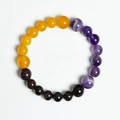 Sternzeichen-Armband mit natürlichen Perlen aus Citrin, Amethyst und rotem Achat - Armband-Jungfrau