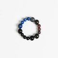 Kristallperlenarmband mit Lapislazuli und Granat aus natürlichen gemischten Steinen - Ring-Skorpion