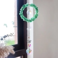 Groene natuursteen zonnevanger met kristallen bol en vlinder- en hartvormige hanger - Aventurijn (6001515769293)