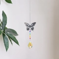 Πεταλούδα suncatcher με χάντρες τσάκρα και κρυστάλλινο πρίσμα για διακόσμηση σπιτιού - Στυλ Πεταλούδα (D2)