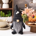 Gnomo del caffè in peluche con cappello nero a maglia e tazzina per decorazione - Stile Barba (Uomo-Nero)