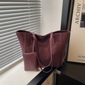 Stylish burgundy leopard print tote bag set with matching pouch and dual shoulder straps - Red