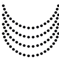 Minimalist black felt circle garland banners for party wall hanging decorations - Black