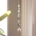 Regenboog kristallen zonnevanger met maan en ster hangers voor raamdecoratie - Melkweg Element Stijl (Y2)