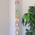 Decoración de pared Árbol de la Vida de cristal artesanal con ágata y 7 piedras chakra - Colgante Árbol de la Vida Chakra / Arco iris