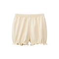 Baby girls summer bloomers in cream cotton with elastic waist and ruffle details - 130 / Beige Apricot