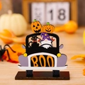 Halloween wooden black truck table decor with pumpkin gnome and BOO lettering - Pumpkin Pattern