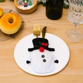 Portaposate a forma di gnomo di Natale bianco con barba lunga e cappello a cilindro nero - Stile Gnomo Pupazzo di Neve Lungo