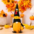 Thanksgiving Truthahn Zwerg mit orangefarbenem Bart und kleinem Kürbis Dekofigur - Truthahn Gürtel Männlicher Stil