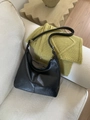 Retro black faux leather hobo shoulder bag with textured pleats and zipper closure - Black