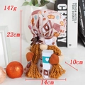 Barista gnome plush with coffee chef hat and braided hair, 22cm standing doll figure - Coffee Barista Female Style
