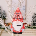 Christmas wooden gnome countdown calendar with red heart hat and rotating date pointer - Christmas Gnomes Style