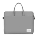 Gray laptop tote bag with double zippers and fashion label for 14-15.6 inch laptops - Gray
