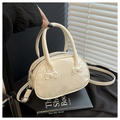 Sac à main blanc crème avec nœuds en cuir synthétique et bandoulière amovible - Blanc