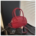 Sac à main rouge pour femme en cuir PU avec nœud décoratif et bandoulière amovible - Rouge