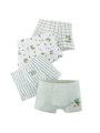 4-pack boys breathable ice silk boxer briefs with dinosaur and stripe patterns - Multicolor (4G158) / 110cm