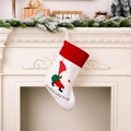 Calza di Natale con ricamo Babbo Natale e scritta Merry Christmas sul caminetto - Babbo Natale Zaino (SDW023)