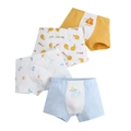 Set da 4 boxer in cotone per bambini con stampe di orsi, foche e frutta in giallo e blu - Multicolore (4G160) / 160cm