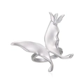 3D silver butterfly wing ring with matte finish and elegant layered aesthetic - Butterfly Ring Gold / Silver