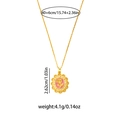 Detalle del collar de rosa con medidas de 40+6cm de cadena y 2,62cm de alto - Rosa Dorada (EXRGN0311)