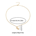 Details zum Sanduhr-Anhänger 2.21cm und der 41+6cm verstellbaren Kordelkette in Gold - Exquisite Sanduhr-Halskette