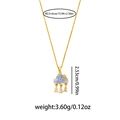 Dettaglio della collana nuvola blu con gocce di cristallo e misure della catena - Oro