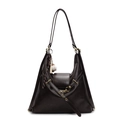 Retro diepbruine leren draagtas met een honkbal sleutelhanger en een klepsluiting - Zonder Hanger / koffiekleur