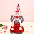 Valentine's Day gnome plush doll with red heart braids and XOXO letter envelope - Female Style (XOXO)