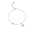 Elegant hollow star bracelet for women with zircon stone pendants in S925 silver - Pentagram Bracelet