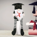 Graduation gnome plush doll featuring glasses and a diploma scroll for festive decoration - Beard Style
