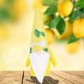 Lemon themed summer gnome doll with yellow hat and lemon slice patterns - Yellow Lemon Gnome