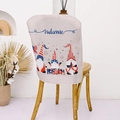 Housse de chaise Fête de l'Indépendance avec gnomes patriotiques et texte Welcome America - Housse de Chaise Indépendance Style A