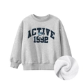 Felpa in pile grigio chiaro per bambini con stampa orsetto Active 1992 - 120 / Grigio Melange